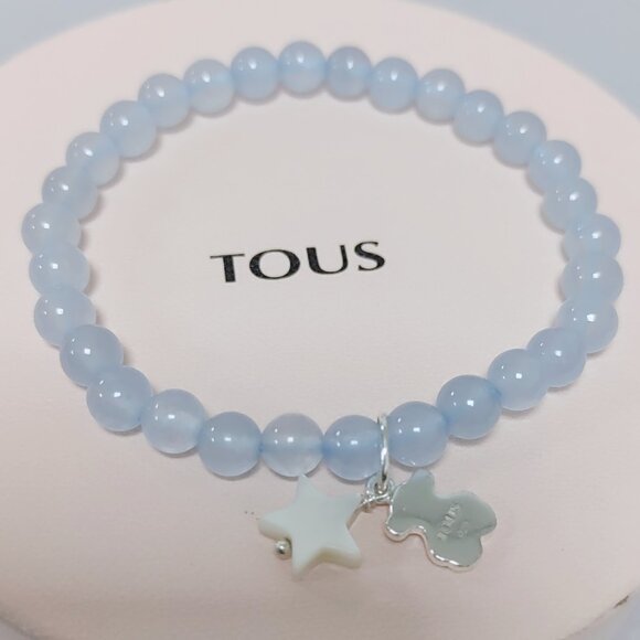 TOUS Bracelet Quartzite TOUS Color Bracelet with Bear & Star Pendant Women Jewel - Picture 5 of 5